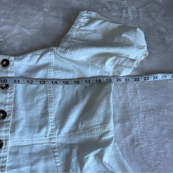 Sold! ❤️Madewell Linen-Cotton Puff-Sleeve Mini Dress - Picture 10 of 15